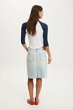 Midi Denim Skirt, LAUREL BLUE RAW - example image 2