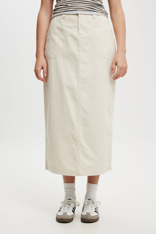 Morgan Utility Maxi Skirt, COCONUT