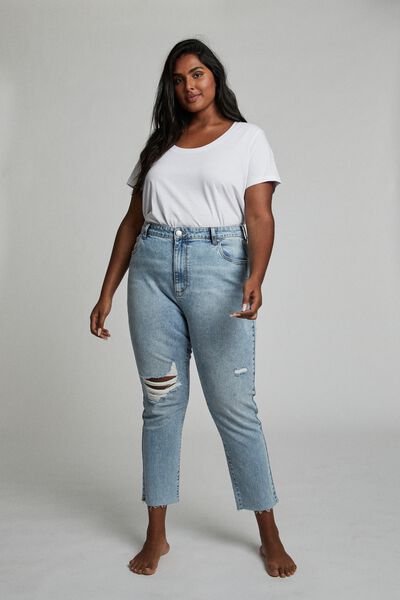 Curve Taylor Mom Jean, AIRY S BLUE RIP