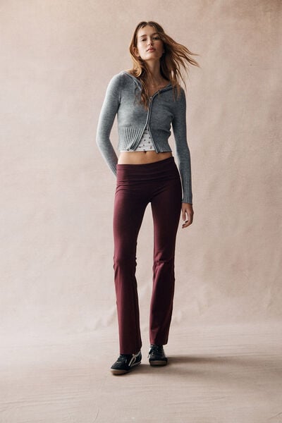 Bella Bootleg Pant, CHERRY CHOC