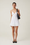 Ava Babydoll Mini Dress, WHITE - alternate image 2
