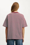 Boxy Short Sleeve Tee, SOPHIE STRIPE CHERRYWOOD - example image 3