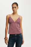 The Daydream Cami, HAZEL MICRO CHECK POMEGRANATE - example image 2