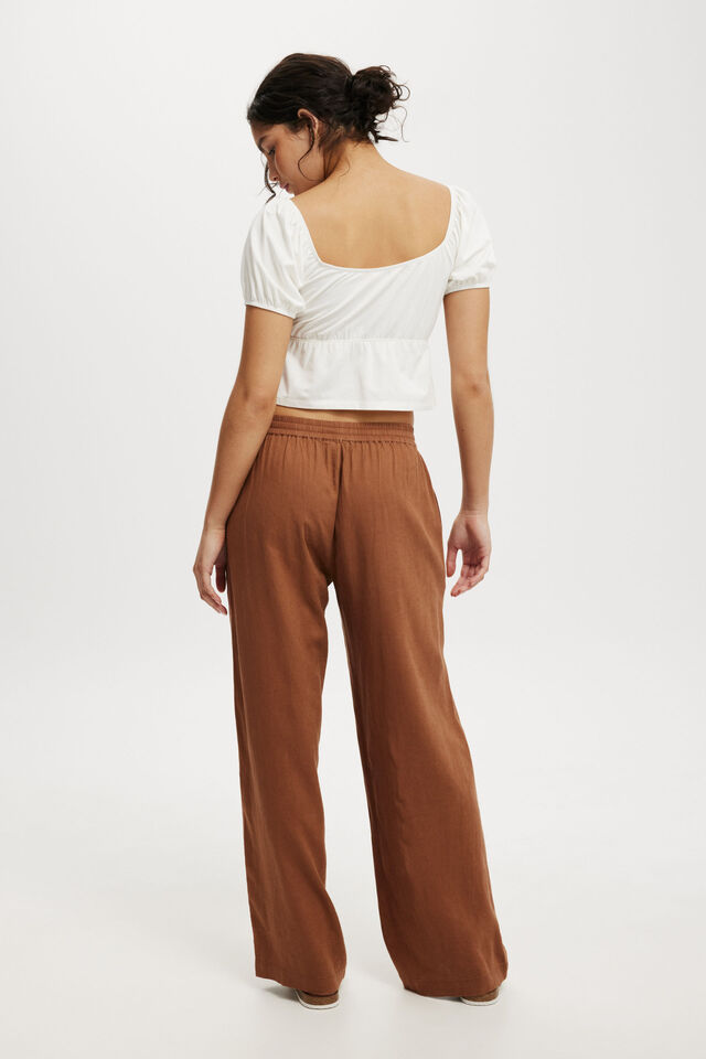 Haven Wide Leg Pant, CARAMEL BROWN