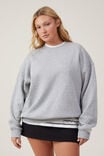 Classic Fleece Crew Sweatshirt, GREY MARLE - alternate image 1
