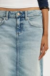 Midi Denim Skirt, PALMSIDE BLUE - example image 3