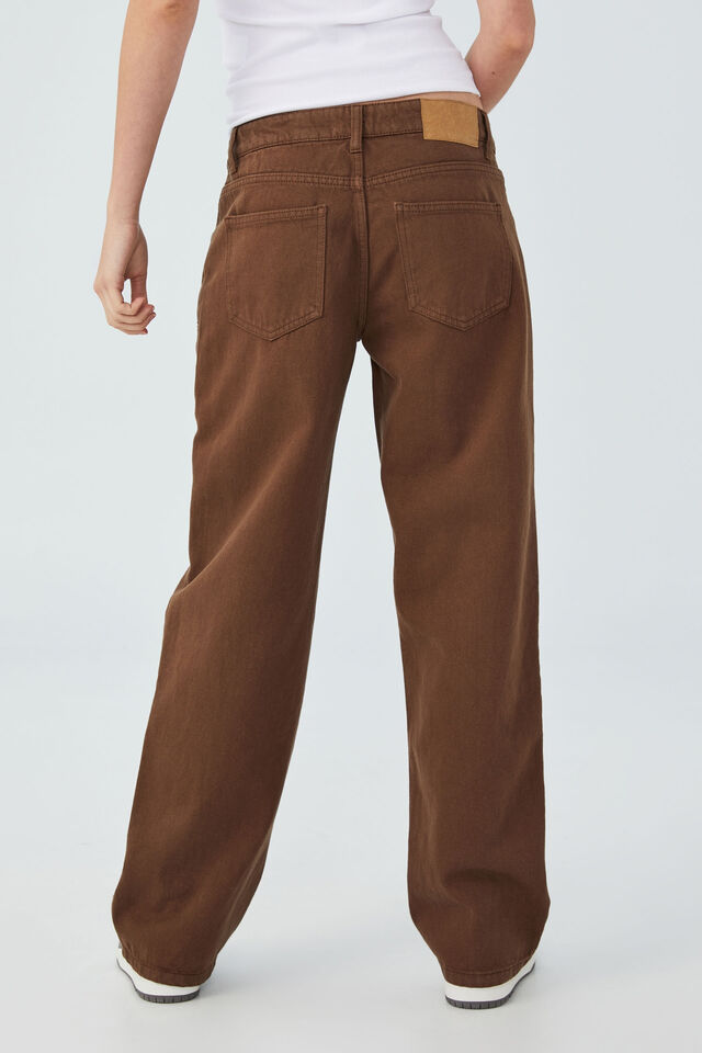Low Rise Straight Jean, CHOCOLATE