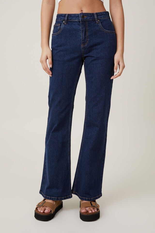 Stretch Bootcut Flare Jean, RINSE BLUE