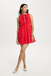 Casey Cutwork Mini Dress, SUMMER RED - alternate image 2