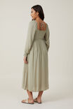 Aisha Shirred Maxi Dress, DESERT SAGE - alternate image 2