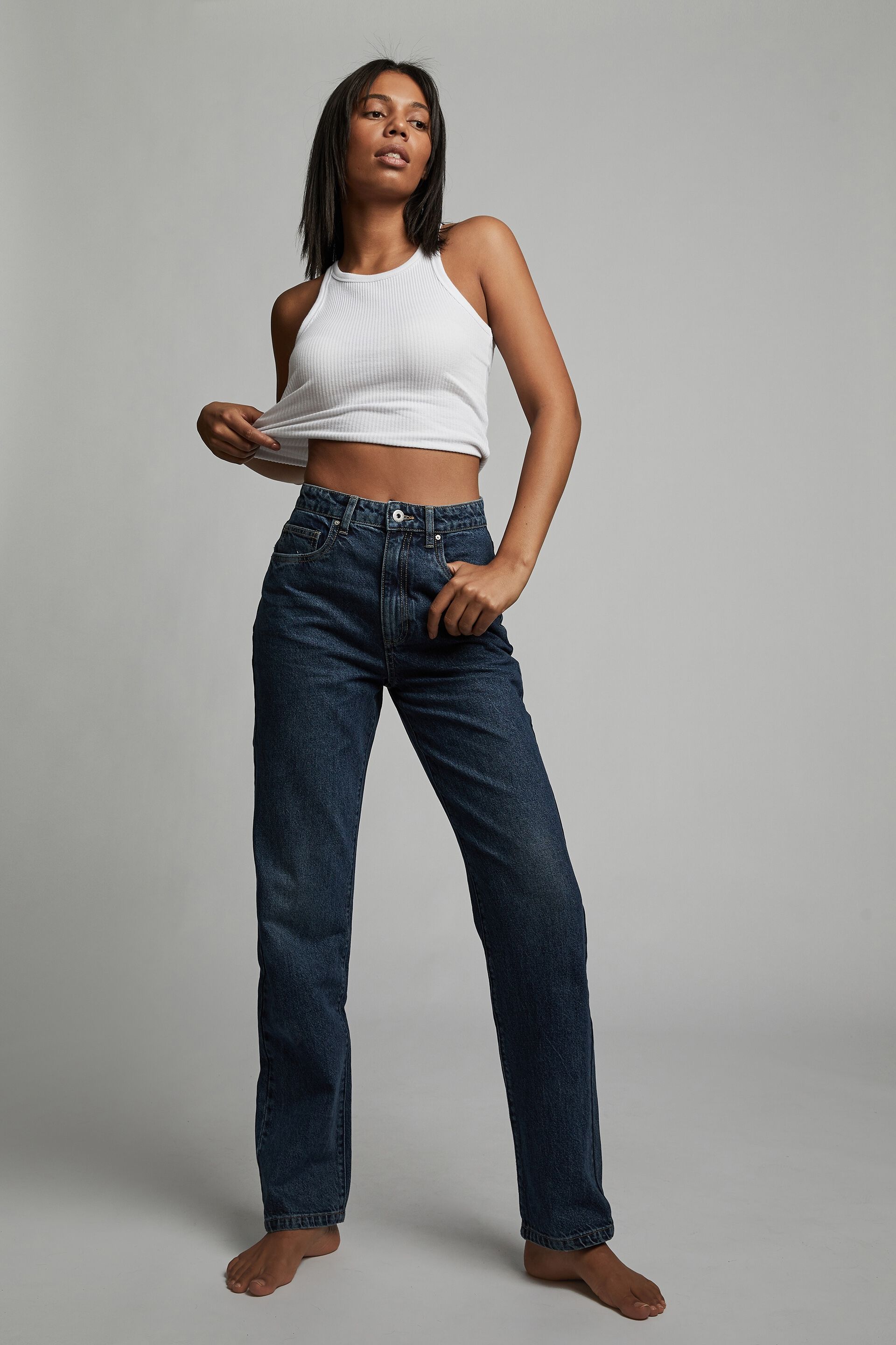 Skinny High Ankle Jeans - Light denim blue - Ladies | H&M US