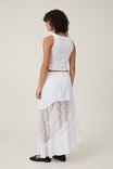 Millie Asymmetrical Maxi Skirt, WHITE - alternate image 2