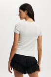 Fitted Graphic Longline Tee, BISOU BISOU/SOFT GREY MARLE - alternate image 3