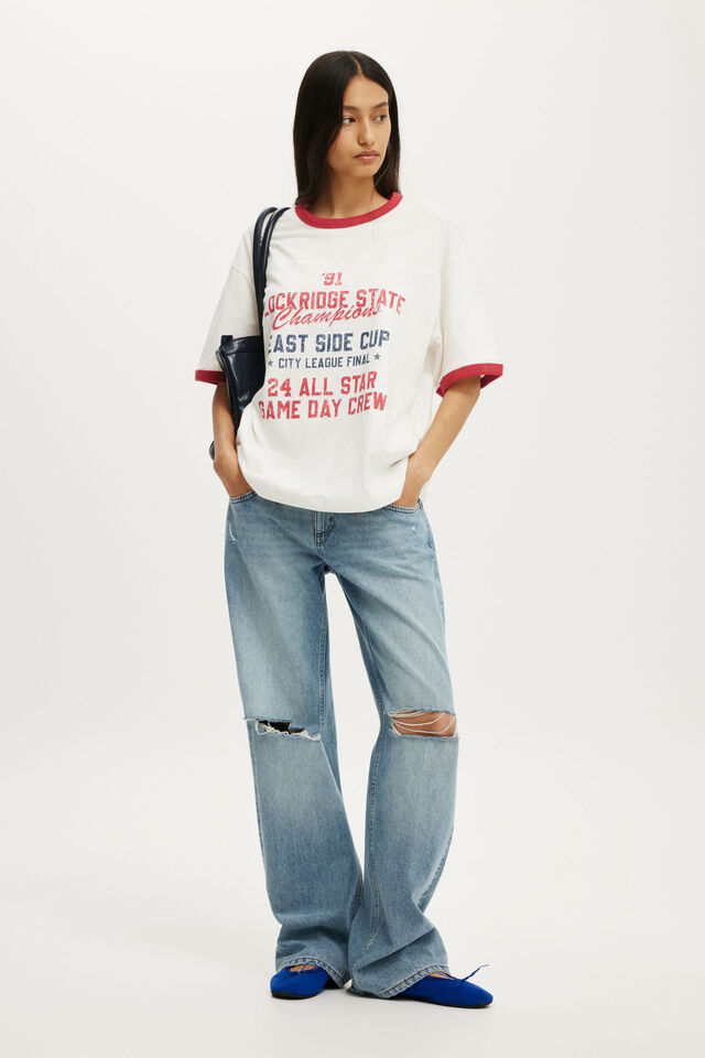 The Boxy Graphic Tee, WESTBROOKE / VINTAGE WHITE
