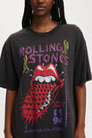 Rolling Stones Boxy Graphic Tee, LCN BR ROLLING STONES VOODOO/ WASHED BLACK - alternate image 4