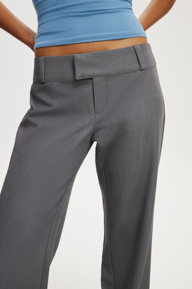 Lola Low Rise Suiting Pant, GREY MARLE