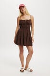 Haven Tiered Mini Dress, CHOCOLATE - alternate image 2