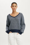 Select Colour: SHADOW NAVY GREY MARLE STRIPE