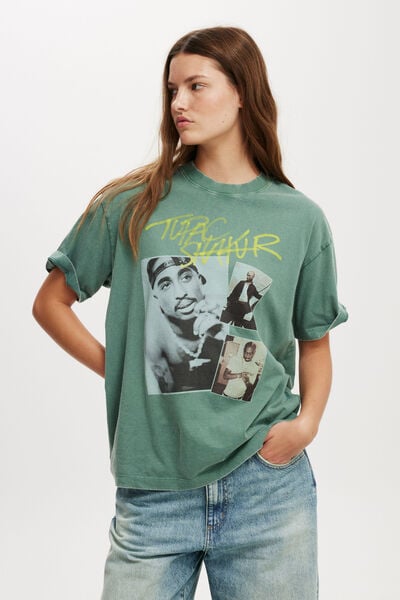 The Lcn Music Boxy Graphic Tee, LCN BR TUPAC SHAKUR/ THYME