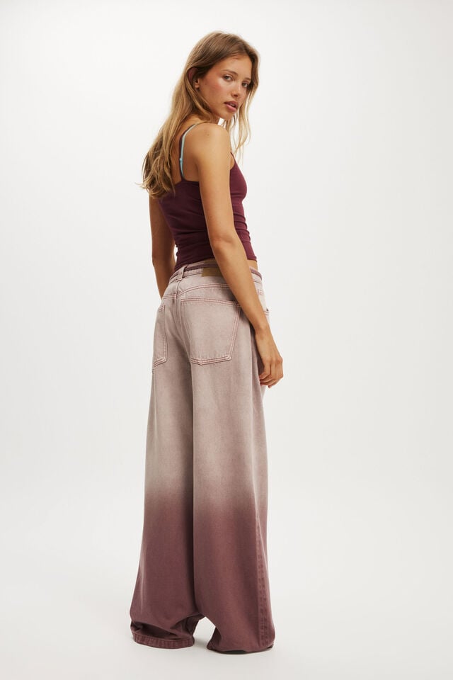 Low Super Baggy Jean, BERRY OMBRE