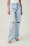 Calça - Loose Straight Jean, CRYSTAL BLUE RIP - vista alternativa 4