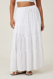 Haven Tiered Maxi Skirt, WHITE - example image 4
