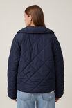 Quilted Tie Up Jacket, NAVY - alternate image 3