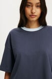 Boxy Short Sleeve Tee, COLLEGIATE NAVY/SEASIDE BLUE - example image 4