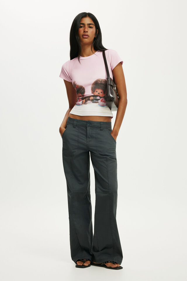 Monchhichi Graphic Tiny Tee, LCN MON MONCHHICHI FROZEN ICE / LILAC