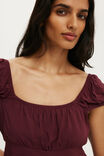 Annie Babydoll Mini Dress, SOUR CHERRY - example image 4
