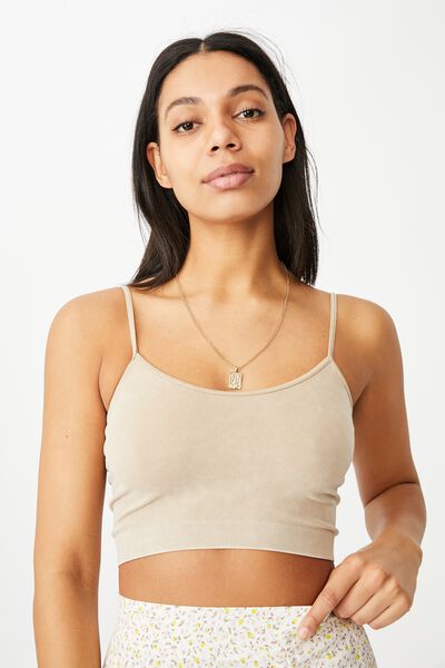 Isla Seamless Cami, WASHED VINTAGE TAUPE