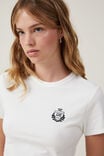 Fitted Graphic Longline Tee, RACING CREST/ VINTAGE WHITE - alternate image 4