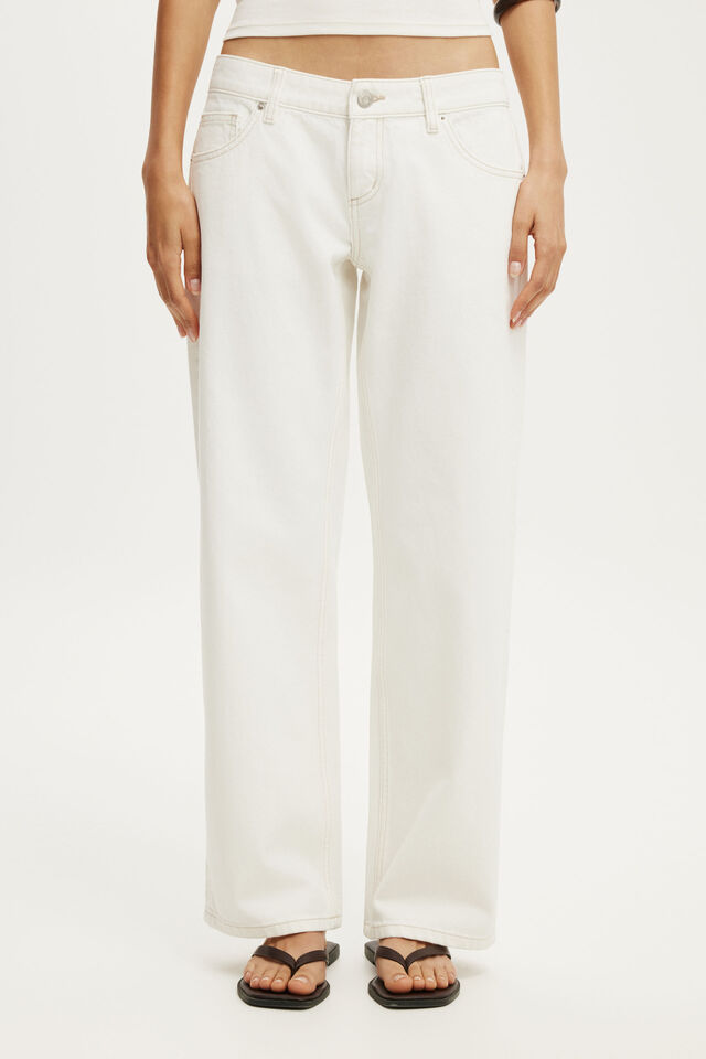 Petite Low Rise Straight Jean, VINTAGE WHITE