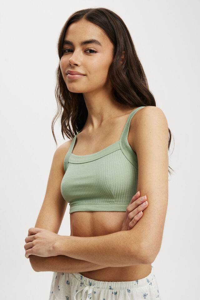 Rosa Micro Crop Tank, SOFT JADE