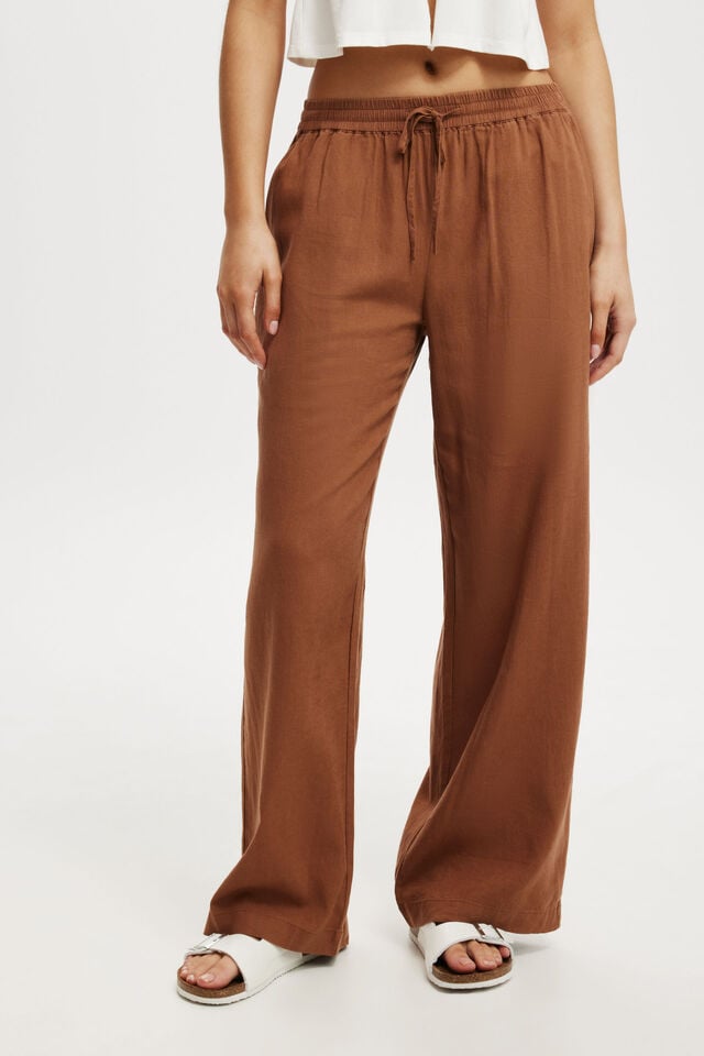 Haven Wide Leg Pant, CARAMEL BROWN