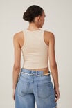 Crop Ribbed Graphic Racer Tank, PALERMO/DELICATE PINK - alternate image 3