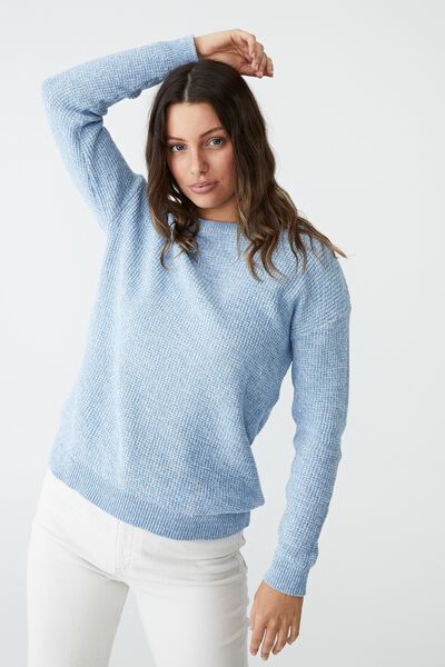 Everyday Pullover, OXFORD BLUE WAVE WASHED BLUE PASTRY TWIST