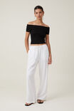 Rib Off Shoulder Knit, BLACK - alternate image 2