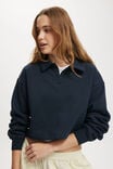 Classic Fleece Collared Sweatshirt, INK NAVY - alternate image 4
