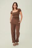 Classic Straight Trackpant, BROWN - alternate image 1