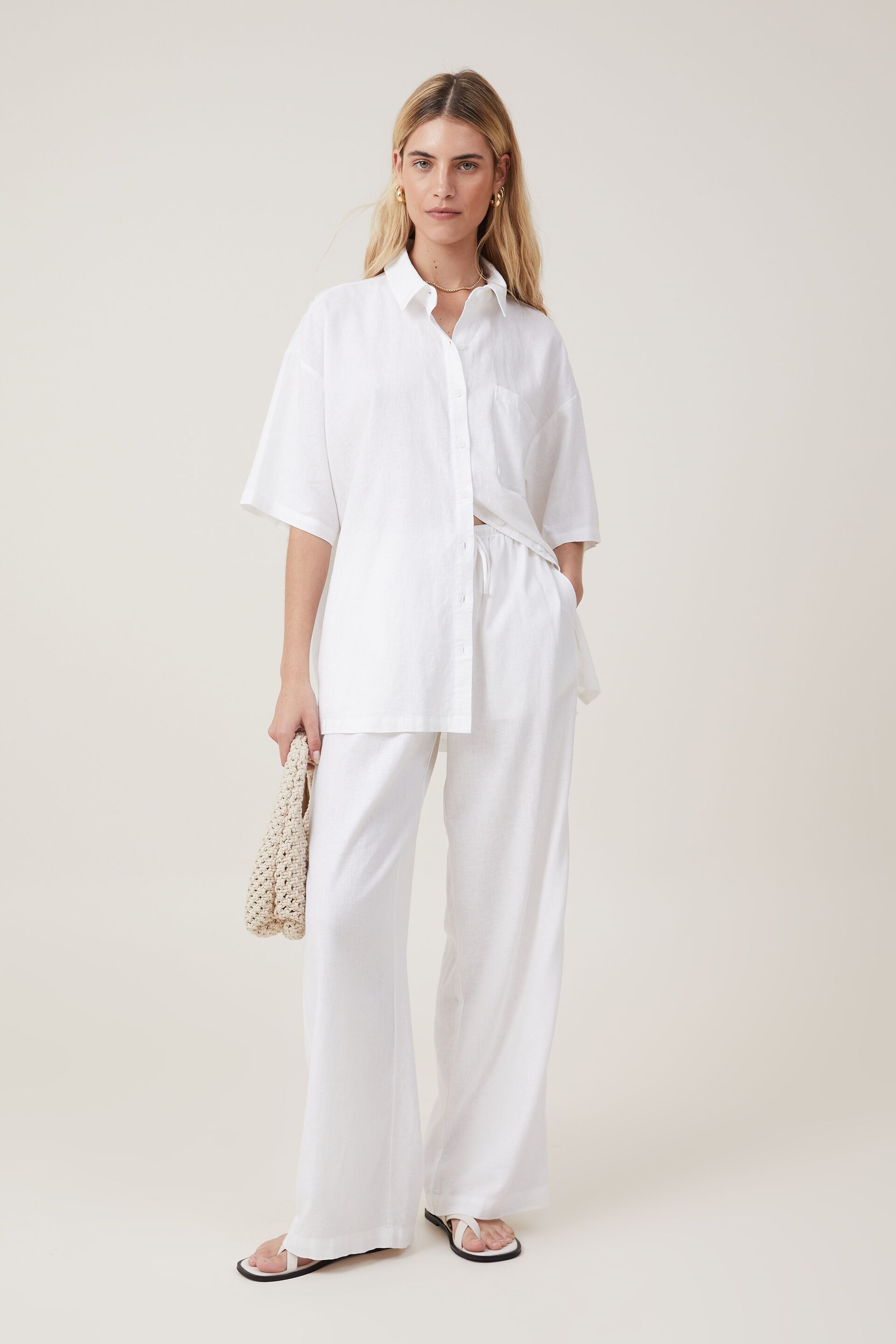 Buy Women Regular Fit Solid Trousers White Solid Cotton for Best Price,  Reviews, Free Shipping
