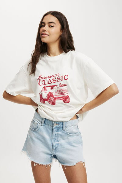 The Lcn Boxy Graphic Tee, LCN FORD BRONCO/ VINTAGE WHITE