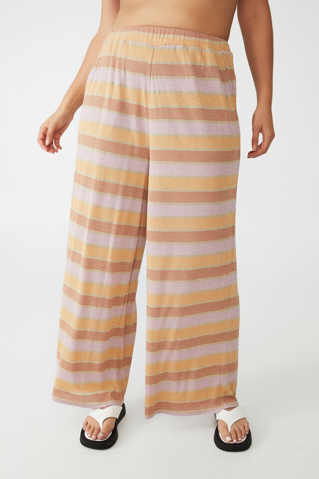 Curve Relaxed Shimmer Beach Pant, LILAC BLOSSOM STRIPE LUREX SHIMMER