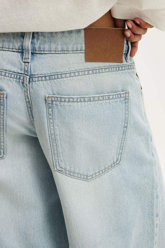 Low Rise Wide Jean, LAUREL BLUE