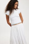 Haven Tiered Maxi Skirt, WHITE - alternate image 3