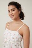 Cotton Lace Straight Neck Cami, SOPHIE STRAWBERRY - alternate image 4