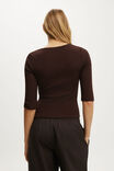 Eva Lace 3/4 Top, DARK OAK - example image 4