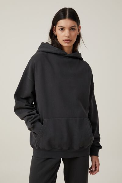 Classic Washed Hoodie, WASHED BLACK