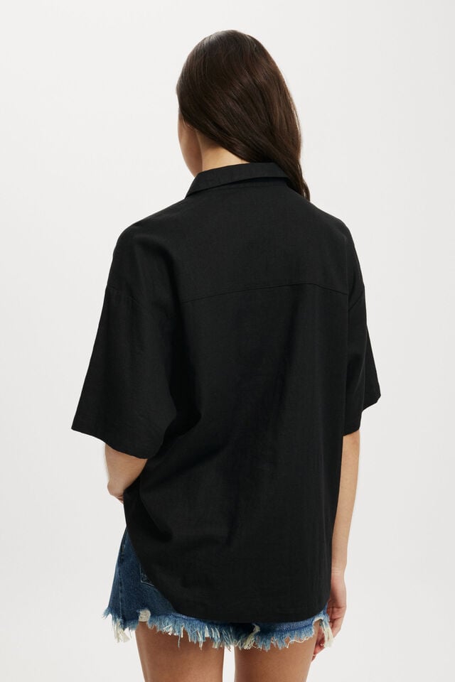 Blusa - Haven Short Sleeve Shirt, BLACK