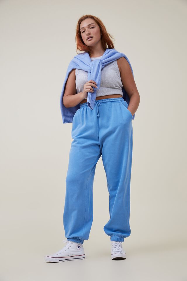 Classic Washed Trackpant, WASHED BUZZY BLUE